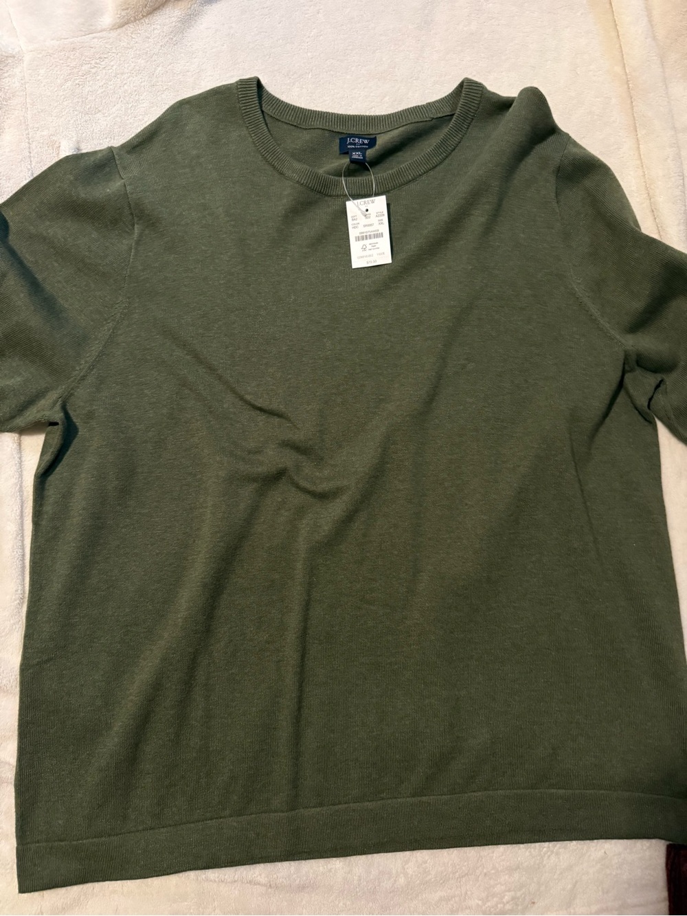 J. Crew Men’s Crewneck Sweater in Olive Green